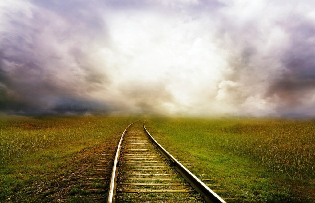 railroad, landscape, countryside