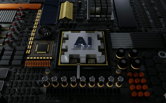 a close up of a computer motherboard with many components