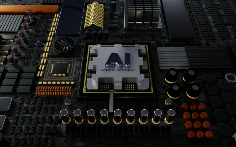 a close up of a computer motherboard with many components
