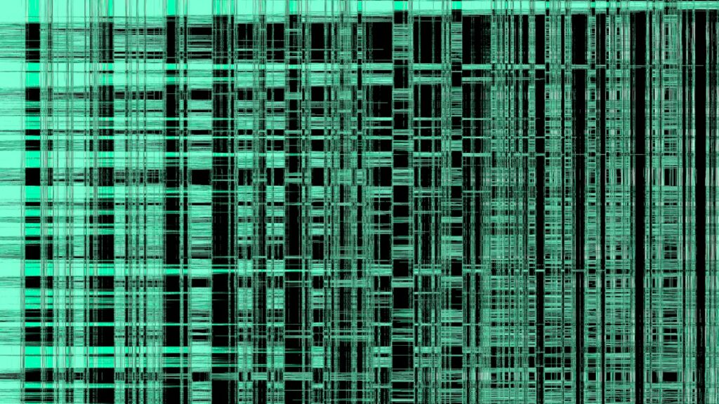 A green and black background with lines