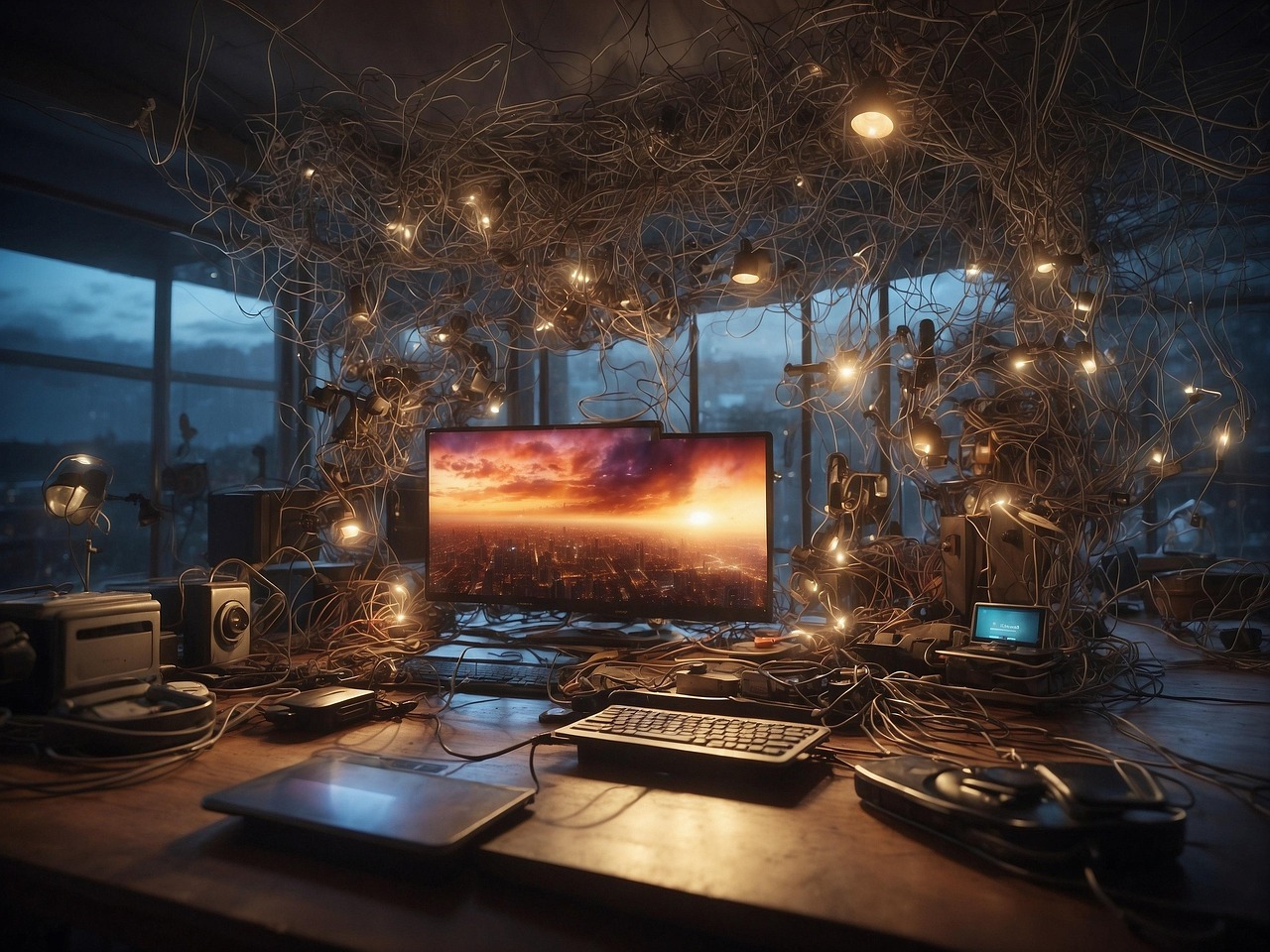 computer, technology, business, office, internet, digital, work, communication, network, ai generated, desk, work set-up, computer, work, work, work, work, work