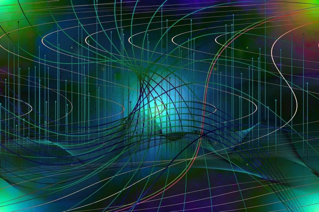 quantum computer, entanglement, lines, abstract, superposition, algorithm, quantum error correction, quantum supremacy, simulator, quantum field theory, chromodynamics, gravity