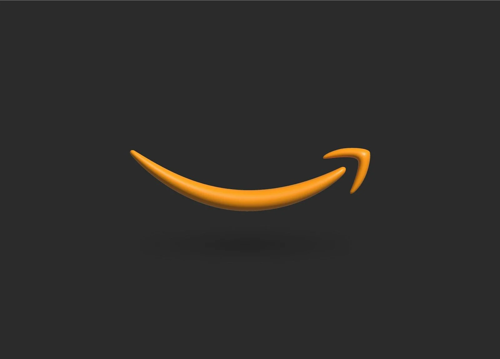 an orange smile on a black background