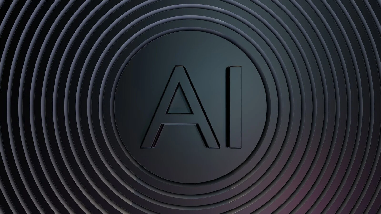 Concentric circles with ai logo in center