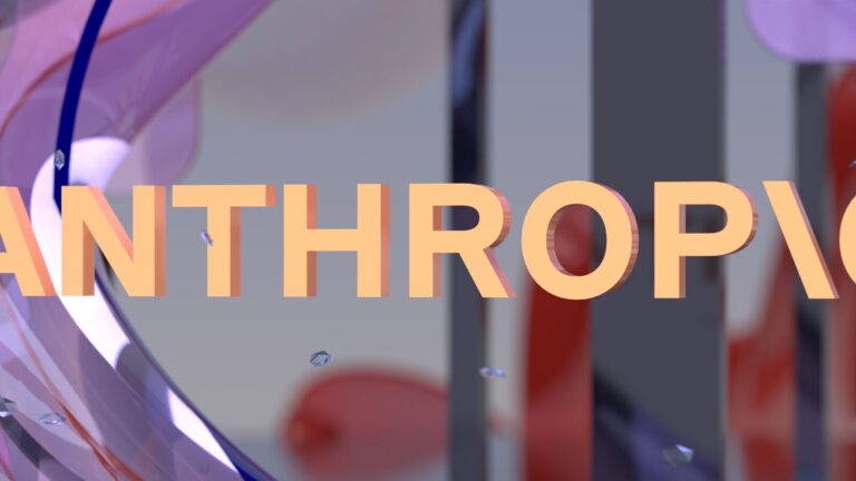 Orange 'anthropology' text with blurred abstract background