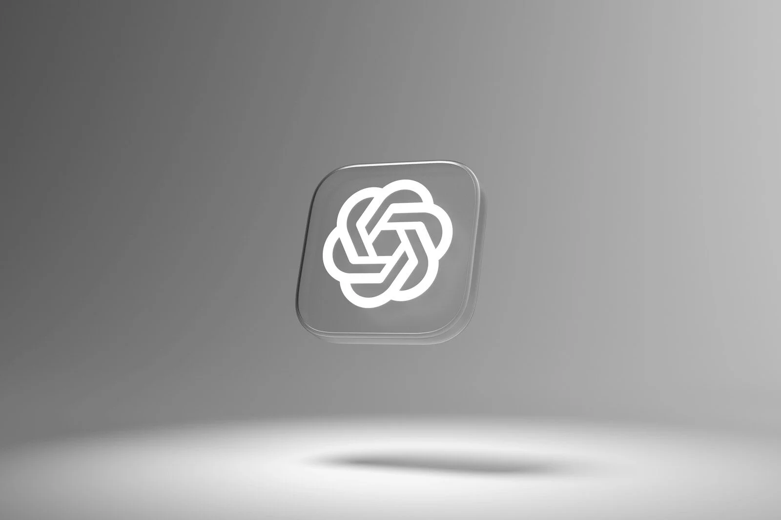 A white square with a knot on it